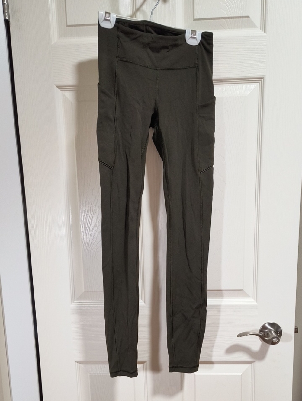 lululemon athletica Olive Green High-Rise Leggings with Side Pockets